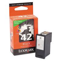 Lexmark #42 Black Return Program Print Cartridge zwart inktcartridge voor printers (zwart, inkjetprinter, 1 cartridge, 70 x 38 x 98 mm, 0,06 g, 98 mm)