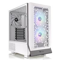 Thermaltake Ceres 300 Snow Edition Mid Tower E-ATX computerbehuizing met zijpaneel van gehard glas; 2xCT140 ARGB-ventilator vooraf geïnstalleerd; roterende PCIe-sleuven; CA-1Y2-00M6WN-00; 3 jaar