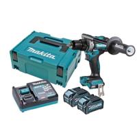 Makita DF001GM201 boorschroefmachine 13 mm borstelloze XGT + 2 accu's 40 V max 4 Ah Li-Ion BL4040 + oplader DC40RA + Makpac