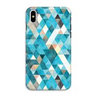 Gekleurde driehoekjes blauw: iPhone X Tough Case - thumbnail