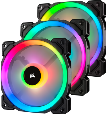 LL Series LL120 RGB Dual Light Loop - Ventilatorhuis - 120 mm - 3x fan + Lighting Node PRO - wit, blauw, geel, rood, groen, oranje, violet LL Series LL120 RGB Dual Light Loop - Ventilatorhuis - 120 mm - 3x fan + Lighting Node PRO - wit, blauw, geel, rood, groen, oranje, violet