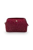 Pip Studio Cosmetic Purse XL Velvet Quiltey Days Red
