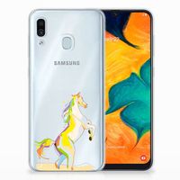 Samsung Galaxy A30 Telefoonhoesje met Naam Horse Color - thumbnail