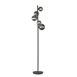 Fischer & Honsel 5-lichts vloerlamp Bala zwart 40452