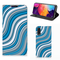 Samsung Galaxy A50 Hoesje met Magneet Waves Blue