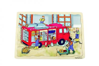 beleduc lagenpuzzel brandweer 58 stukjes