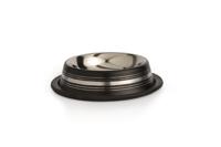 Beeztees Stripes - Hondenvoerbak - Antislip - Zwart - 15,5x15,5x3,5 - 180 ml