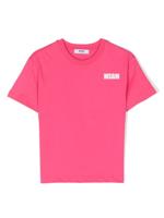 MSGM Kids T-shirt met logoprint - Roze