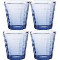 4x Drinkglazen/waterglazen blauw Prisme hardglas 27,5 cl