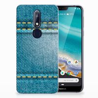 Nokia 7.1 Silicone Back Cover Jeans - thumbnail