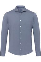 Pure Functional Slim Fit Jersey shirt middenblauw, Effen