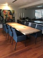 Set van 10 leren eetkamerstoelen - blauw leer - Echt leer, Modern, ontdek de vele Leersoorten en Kleuren bij ShopX