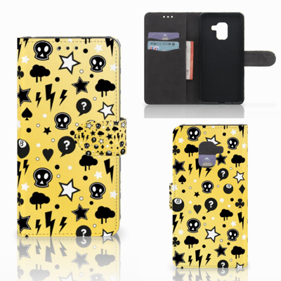 Telefoonhoesje met Naam Samsung Galaxy A8 2018 Punk Geel Telefoonhoesje met Naam Samsung Galaxy A8 2018 Punk Geel
