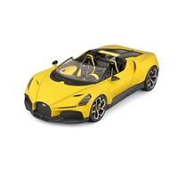 Bburago Bugatti Mistral: modelauto op schaal 1:18, deuren en motorkap beweegbaar, geel (18-11051)