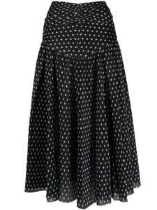 ZIMMERMANN polka-dot print pleated skirt - Noir