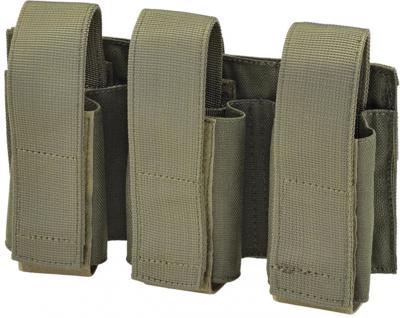 Defcon 5 granaathouder driedubbel 21 x 14 cm polyester legergroen