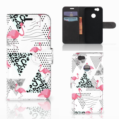Huawei Nova Telefoonhoesje met Pasjes Flamingo Triangle Huawei Nova Telefoonhoesje met Pasjes Flamingo Triangle