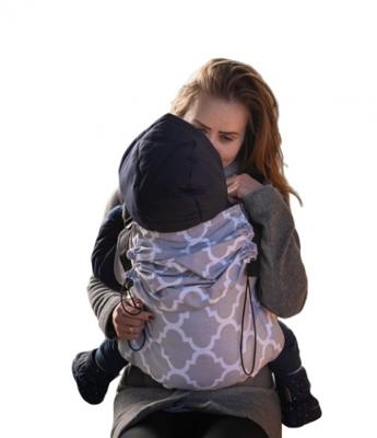 Luna Dream draagzak Standard Mosaic katoen grijs/wit