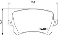 Remmenset, remschijf BREMBO, Remschijftype: Geperforeerd / Geventileerd, Inbouwplaats: Achteras: , u.a. für VW