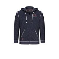 Jan Vanderstorm vest Plus Size JOKORA met contrastbies donkerblauw