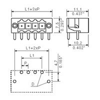 Weidmüller 1804340000 Male connector Totaal aantal polen 12 Aantal rijen 1 36 stuk(s) - thumbnail