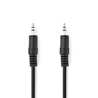 Nedis Stereo-Audiokabel | 3,5 mm Male | 3,5 mm Male | Vernikkeld | 10.0 m | Rond | Zwart | Blister - CAGB22000BK100