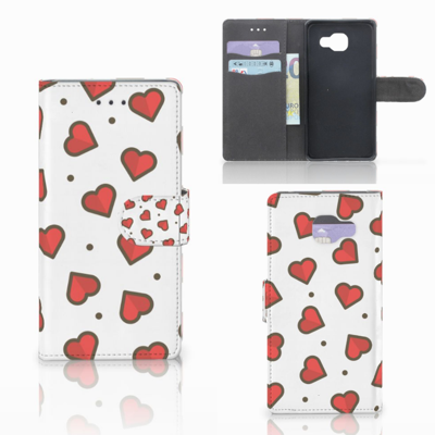 Samsung Galaxy A5 2016 Telefoon Hoesje Hearts Samsung Galaxy A5 2016 Telefoon Hoesje Hearts