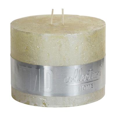 PTMD kaars metallic geel 9x12cm PTMD kaars metallic geel 9x12cm