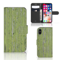 Apple iPhone X | Xs Book Style Case Green Wood