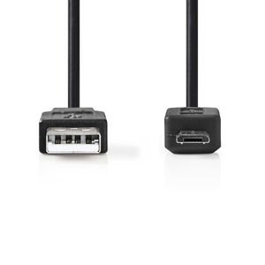 USB 2.0-Kabel | A Male - Micro-B Male | 1,0 m | Zwart [CCGB60500BK10]