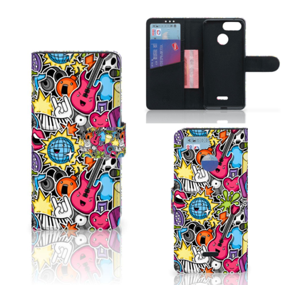Xiaomi Redmi 6 Wallet Case met Pasjes Punk Rock Xiaomi Redmi 6 Wallet Case met Pasjes Punk Rock