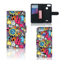 Xiaomi Redmi 6 Wallet Case met Pasjes Punk Rock