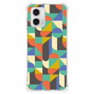 Motorola Moto G73 Doorzichtige Silicone Hoesje Funky Retro