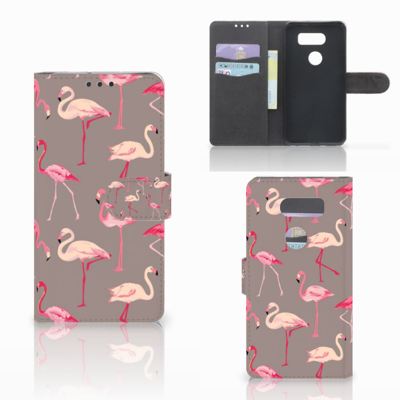 LG V30 Telefoonhoesje met Pasjes Flamingo LG V30 Telefoonhoesje met Pasjes Flamingo