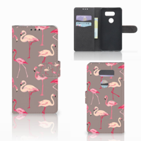 LG V30 Telefoonhoesje met Pasjes Flamingo