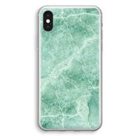 Groen marmer: iPhone XS Transparant Hoesje