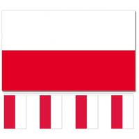 Polen versiering/feestartikelen set - vlag 90 x 150 cm - vlaggenlijn van 300 cm - landen