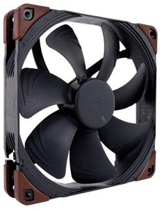 Noctua NF-A14 industrialPPC-3000 PWM PC-ventilator Zwart, Wit (b x h x d) 140 x 140 x 25 mm