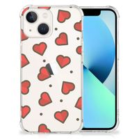 iPhone 13 Doorzichtige Silicone Hoesje Hearts