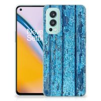 OnePlus Nord 2 5G Bumper Hoesje Wood Blue