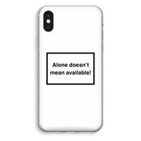 Alone: iPhone X Transparant Hoesje - thumbnail