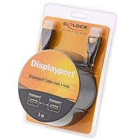 Delock Kabel DisplayPort 1.2 stekker > DisplayPort stekker 4K 60 Hz 3m Premium