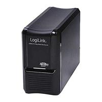 Aluminium USB 3.0 harde schijf behuizing met RAID-functie van LogiLink voor het aansluiten van maximaal twee harde schijven