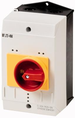 Eaton CI-K2-PKZ0-GR Lege behuizing Met NOT-AUS schakelaar (l x b x h) 130 x 100 x 160 mm Rood, Geel, Grijs, Zwart 1 stuk(s)