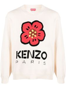 Kenzo pull à logo Boke Flower - Tons neutres