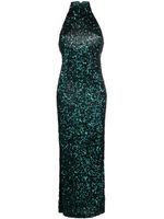 ROTATE BIRGER CHRISTENSEN robe longue ornée de sequins à dos-nu - Vert