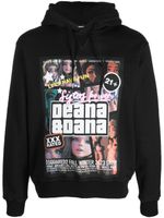 DSQUARED2 hoodie en coton à imprimé graphique - Noir