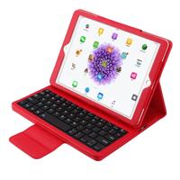 Shop4 - iPad 9.7 (2018) Toetsenbord Hoes - Bluetooth Keyboard Cover Lychee Rood