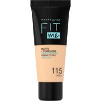 Maybelline Fit Me Matte + Poreless Foundation - 115 Ivory - Medium Dekkende Foundation met Matte Finish voor de Normale tot Vette Huid - 30 ml