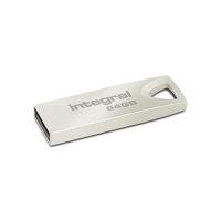 Integral 64 GB USB Memory 2.0 Flash Drive Arc met metalen behuizing voor sleutelhanger, een stijlvolle en elegante oplossing voor het overzetten en back-uppen van uw bestanden